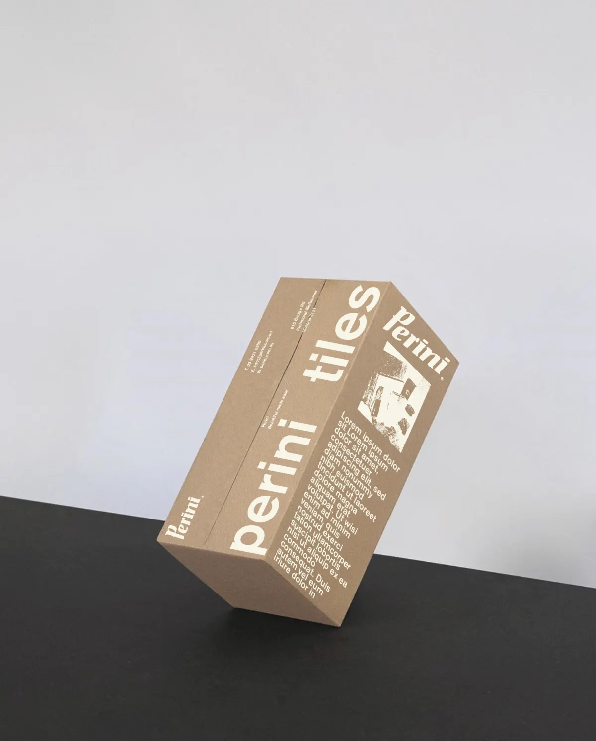 Perini-branded kraft sample box