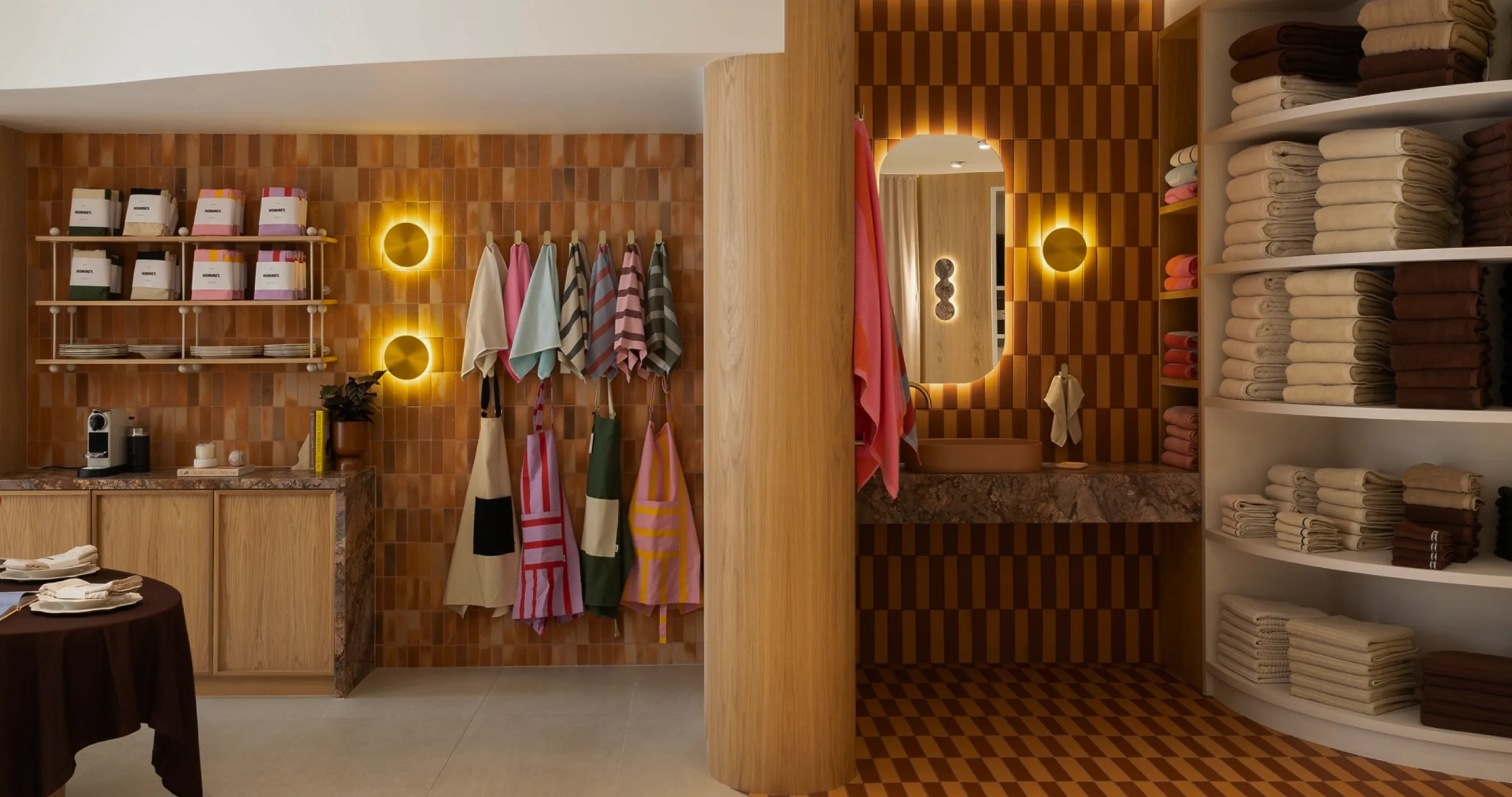 Perini showroom with patterned terracotta tiles